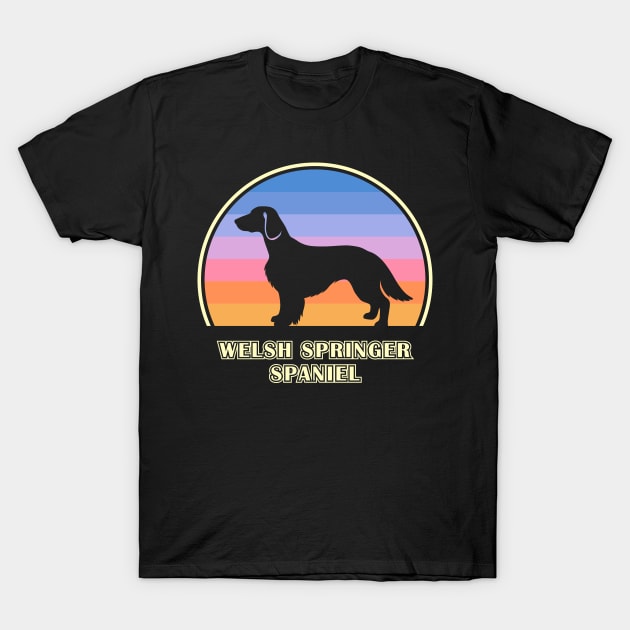 Welsh Springer Spaniel Vintage Sunset Dog T-Shirt by millersye